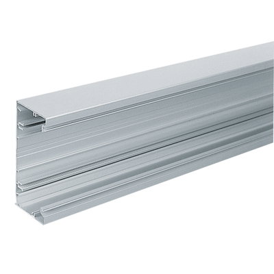 Marshall-Tufflex Elegance 110 110mm x 55mm x 3m Aluminium Trunking Base Unit Silver Grey