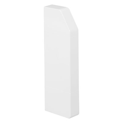 Bendex Challenger 167mm x 50mm x 3m PVC-U 3 Compartment Skirting (System 2) Left End Cap White (Pack of 2)