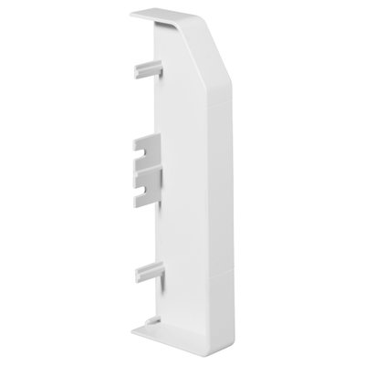Bendex Challenger 167mm x 50mm x 3m PVC-U 3 Compartment Skirting (System 2) Right End Cap White (Pack of 2)