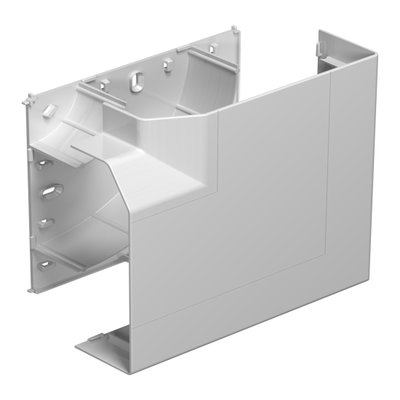 Bendex Challenger 167mm x 50mm x 3m PVC-U 3 Compartment Skirting (System 2) Flat Angle Up White