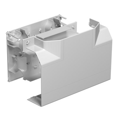 Bendex Challenger 167mm x 50mm x 3m PVC-U 3 Compartment Skirting (System 2) Flat Tee Up White