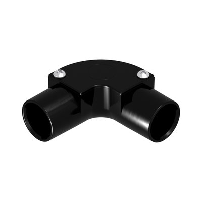 Bendex 20mm Round Conduit PVC-U Inspection Elbow Black (Pack of 20)