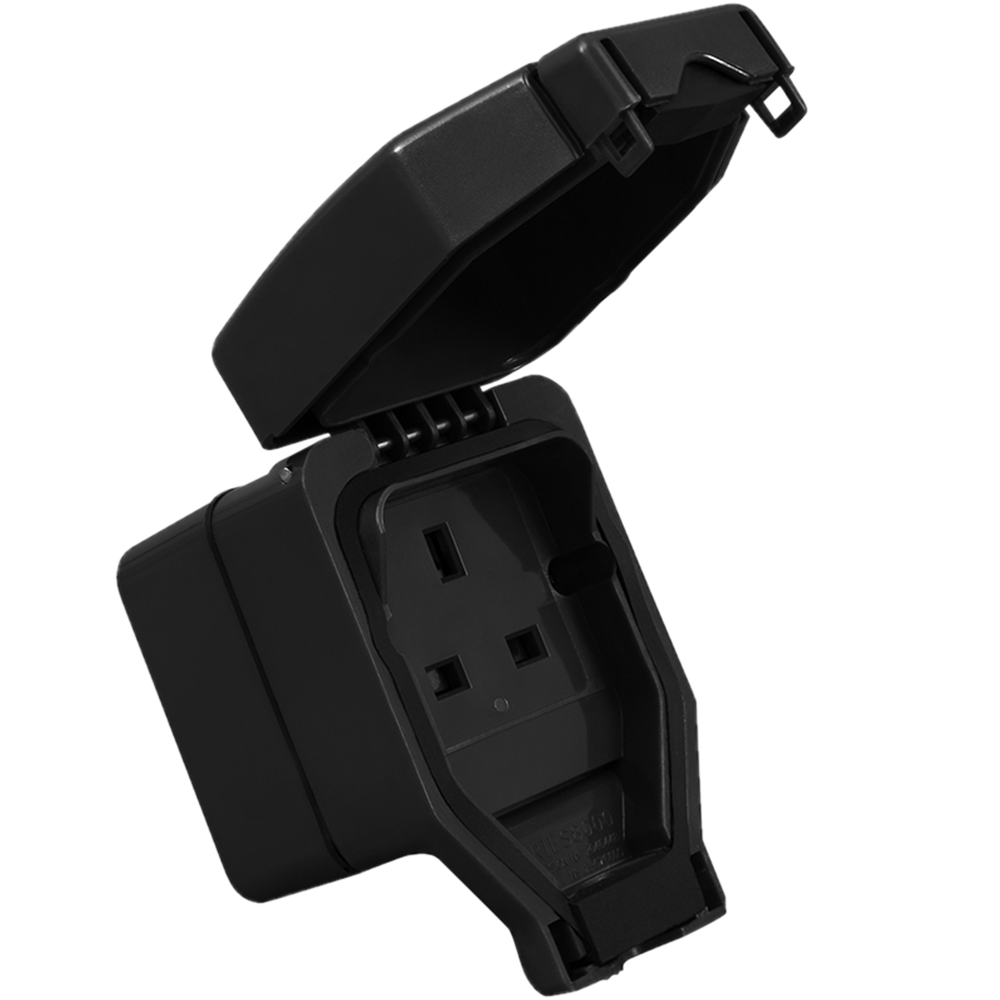 Bendex Loblite 1 Gang 13A 230V Socket IP66 Black