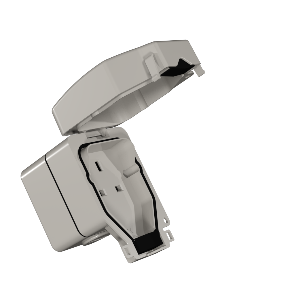 Bendex Loblite 1 Gang 13A 230V Socket IP66 Light Grey