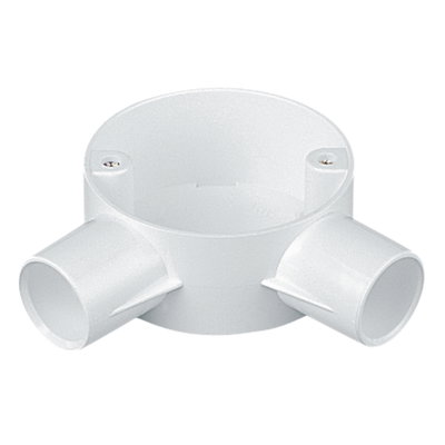 Marshall-Tufflex 20mm PVC-U Round Conduit Circular Box Angle White (Pack of 20)