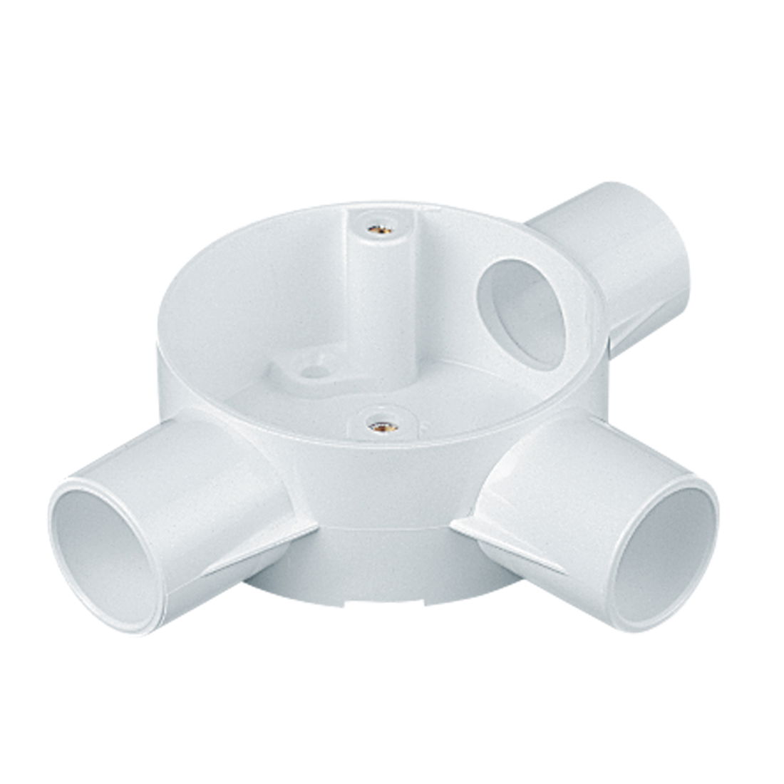Marshall-Tufflex 20mm PVC-U Round Conduit 3 Way Circular Tee Box White (Pack of 20)
