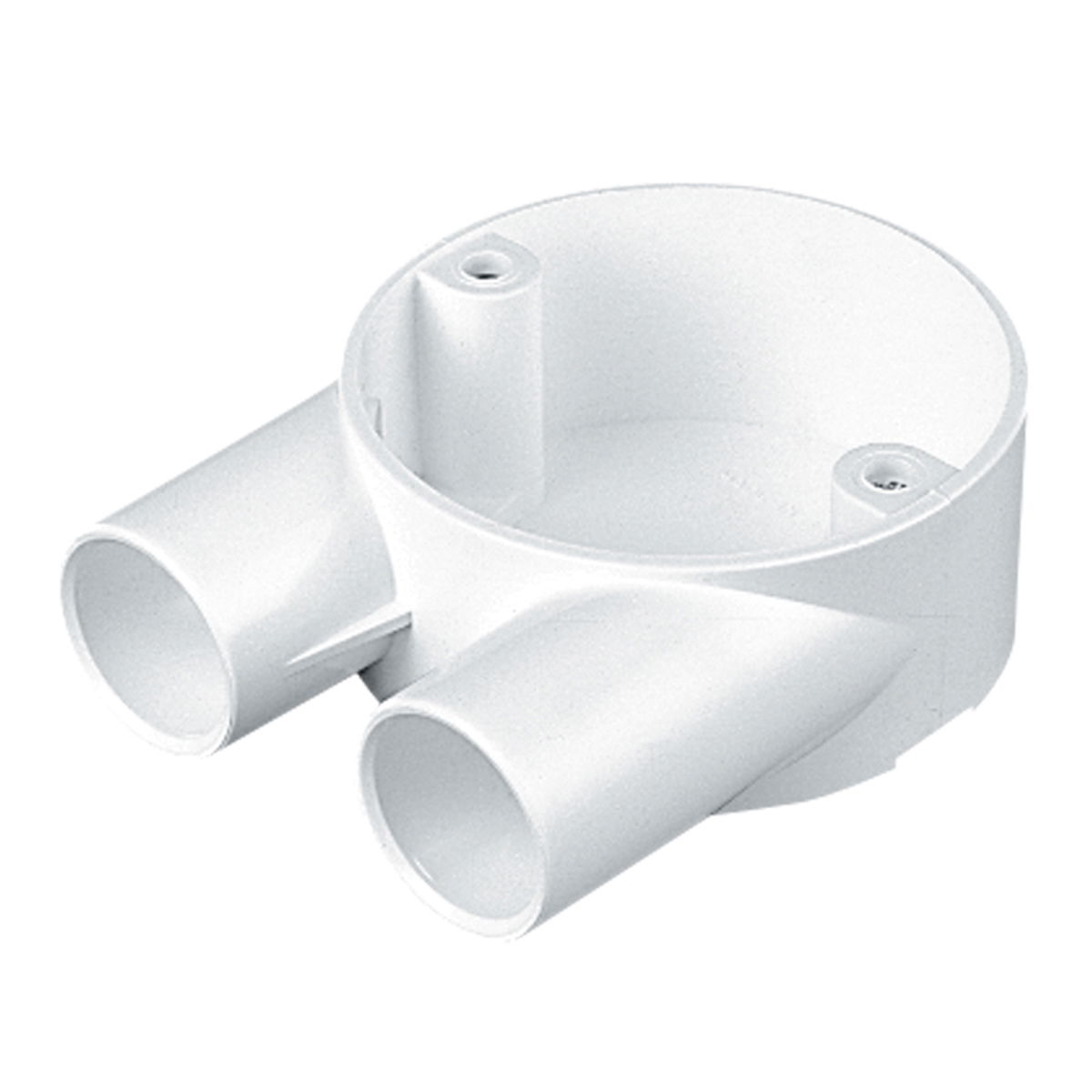 Marshall-Tufflex 25mm PVC-U Round Conduit Circular Box Branch 2-Way (Tangent U) Black (Pack of 20)