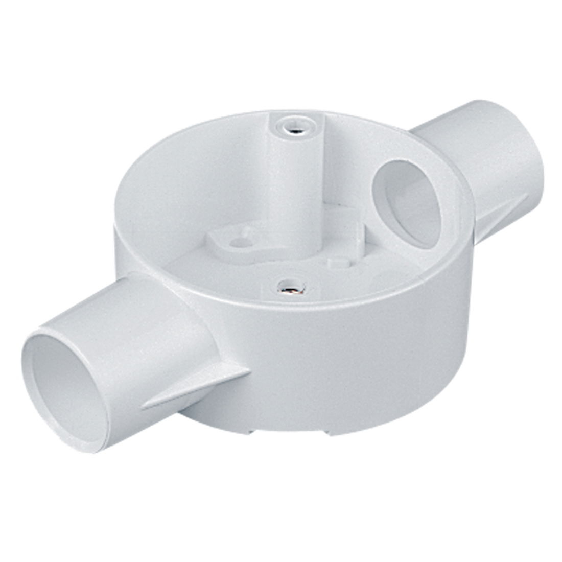 Marshall-Tufflex 25mm PVC-U Round Conduit Circular Box Through White (Pack of 20)