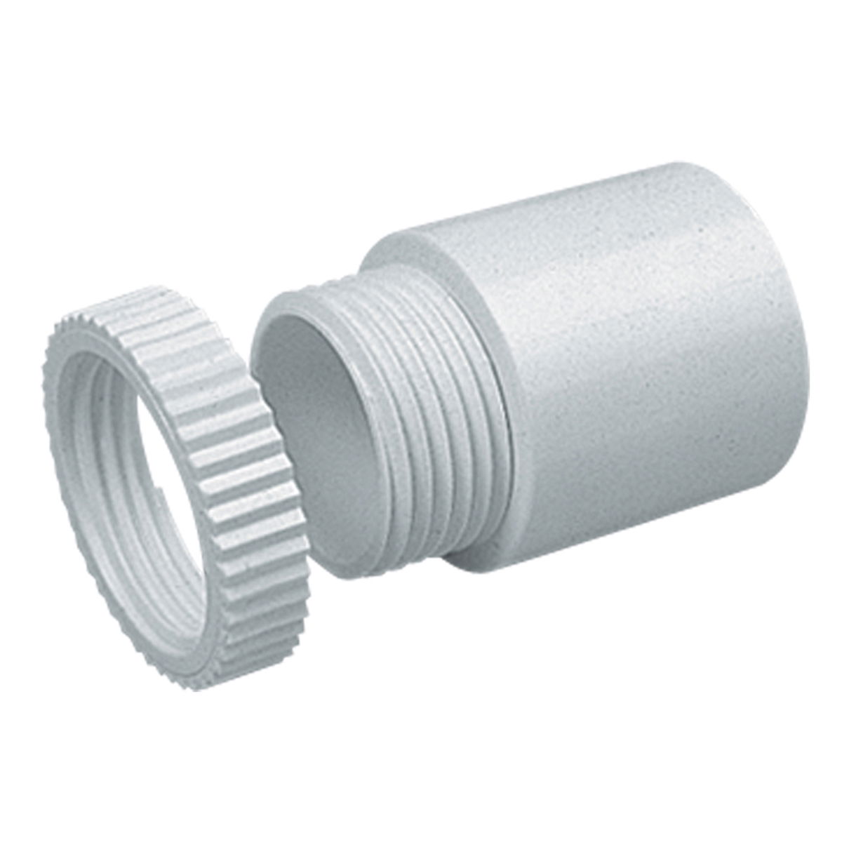 Marshall-Tufflex 20mm PVC-U Round Conduit Adaptor (Male thread) White (Pack of 100)