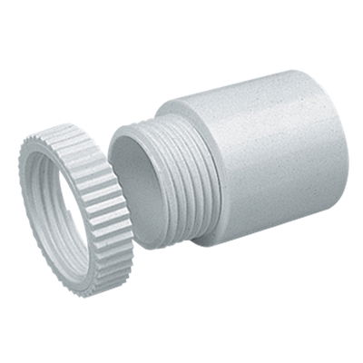 Marshall-Tufflex 25mm PVC-U Round Conduit Adaptor (Male thread) White (Pack of 50)