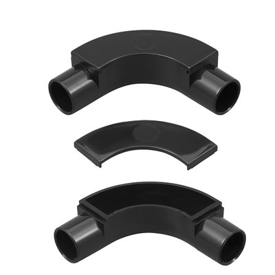 Marshall-Tufflex 25mm PVC-U Round Conduit Inspection Bend Black (Pack of 20)
