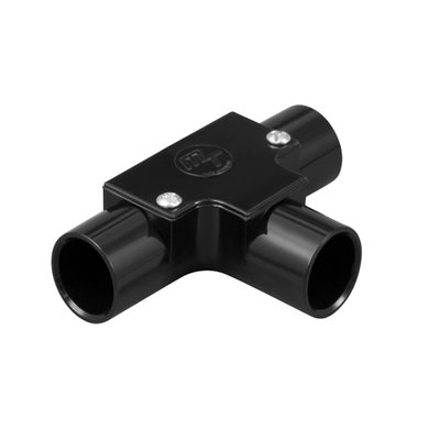 Marshall-Tufflex 20mm PVC-U Round Conduit Inspection Tee Black (Pack of 20)
