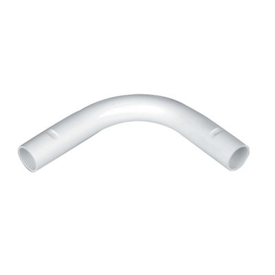 Marshall-Tufflex 20mm PVC-U Round Conduit Plain Bend White (Pack of 25)
