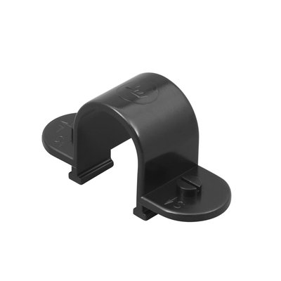 Marshall-Tufflex 20mm PVC-U Round Conduit Spacer Bar Snap Saddle Black (Pack of 100)