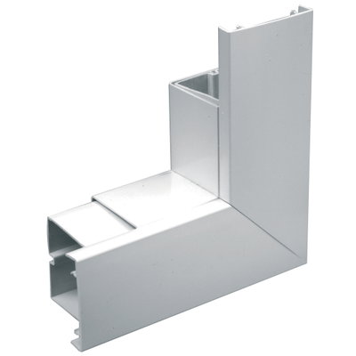 Marshall-Tufflex 100mm x 100mm Maxi Trunking Flat Angle (Fabricated) White