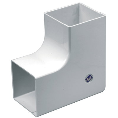 Marshall-Tufflex 75mm x 50mm Maxi Trunking Flat Angle (Moulded) White
