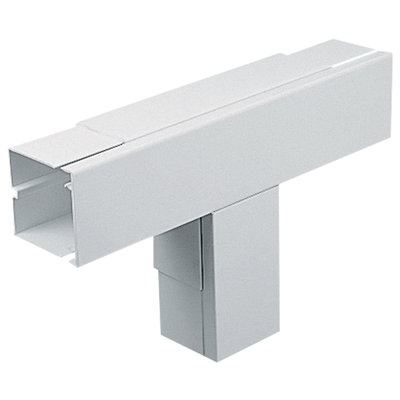 Marshall-Tufflex 75mm x 75mm Maxi Trunking Flat Tee (Fabricated) White