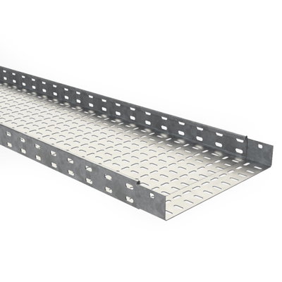 Marshall-Tufflex Metal Cable Tray Heavy Duty 75mm x 50mm x 3m Pre-Galvanised