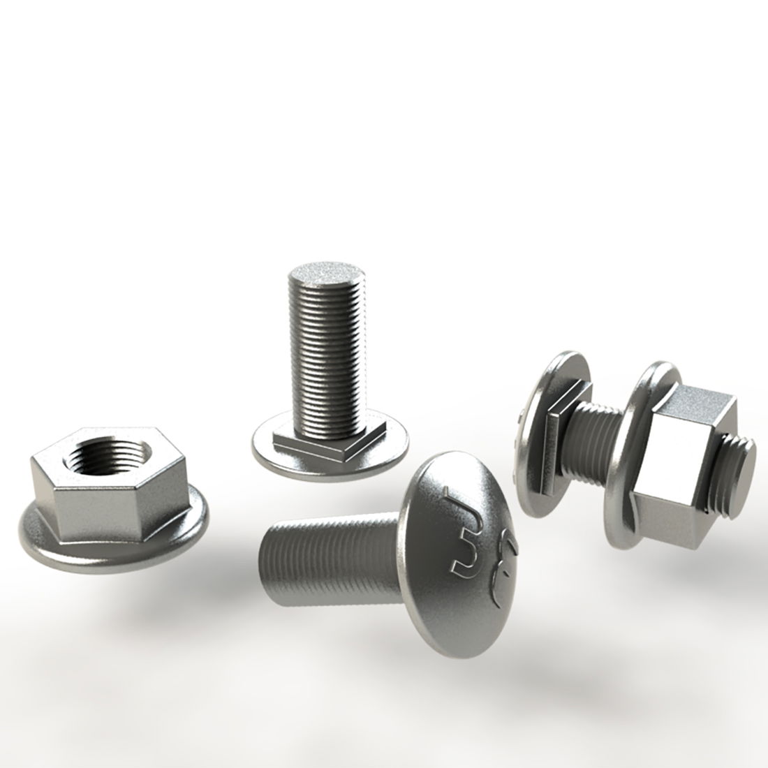 Marshall-Tufflex Metal Cable Tray GC Nut and Bolt Hot Dip Galvanised (Pack of 100)