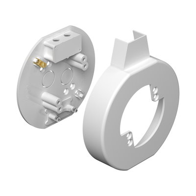 Marshall-Tufflex 25mm x 16mm Mini Trunking Circular Accessory Box White (Pack of 5)