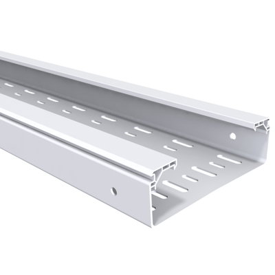 Marshall-Tufflex PVC Perforated Cable Tray 60mm x 100mm x 3m (Pack of 2)