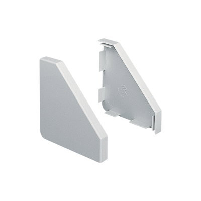 Marshall-Tufflex 105mm x 105mm PVC-U Bench Trunking Single Sided End Caps White (Pack of 2)