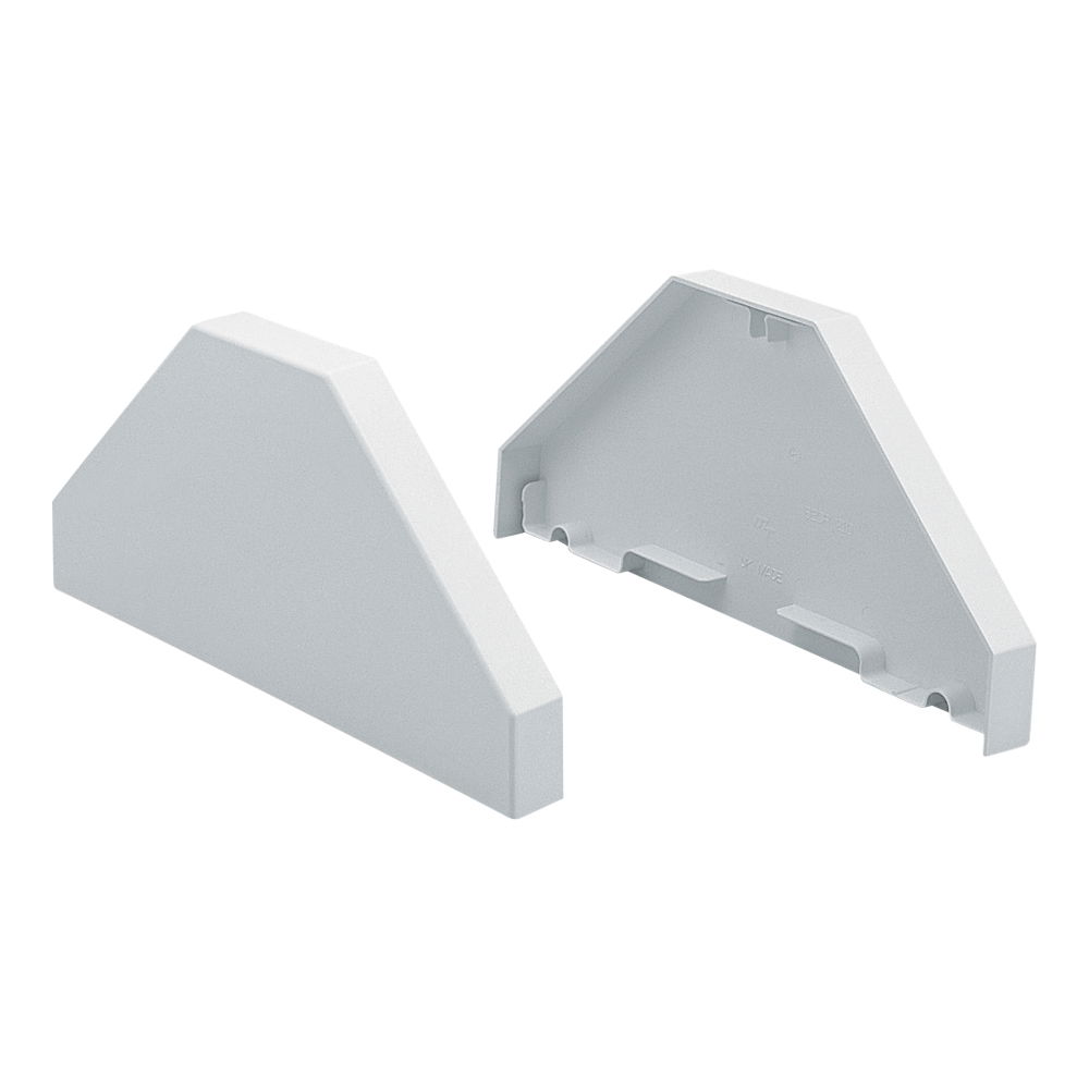 Marshall-Tufflex 210mm x 105mm PVC-U Bench Trunking Double Sided End Caps White (Pack of 2)