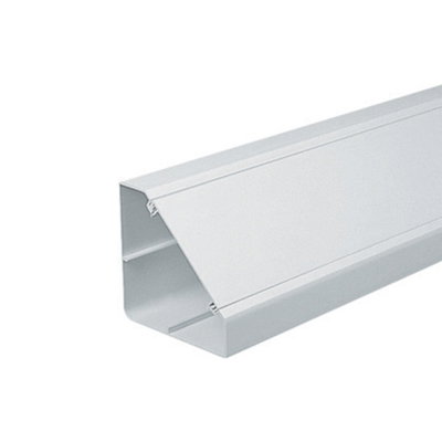 Marshall-Tufflex 105mm x 105mm x 3m PVC-U Bench Trunking Assembly (Base & Lid) White (Pack of 2)