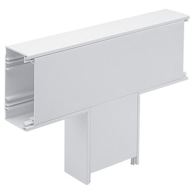 Marshall-Tufflex Mono 10 Trunking 100mm x 50mm PVC-U Flat Tee White