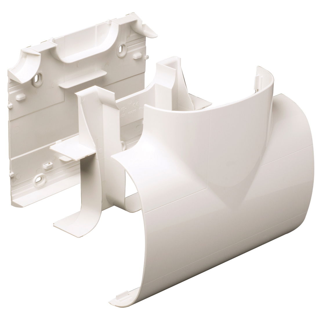 Marshall-Tufflex Odyssey 180mm x 57mm x 3m PVC-U 3 Compartment Dado Flat Tee White