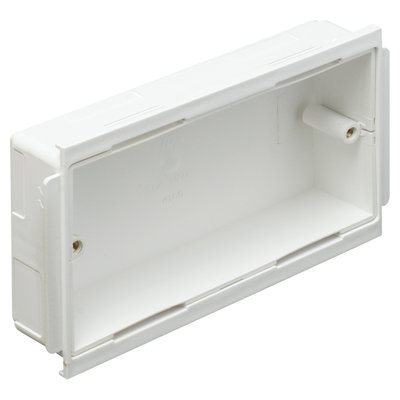 Marshall-Tufflex Odyssey 2 Gang Adjustable Accessory Box 32mm - 40mm Deep White (Pack of 10)