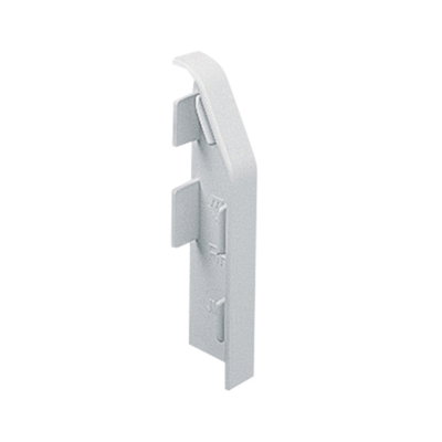 Marshall-Tufflex Sovereign Plus 75mm x 20mm PVC-U 3 Compartment Skirting Right End Cap White (Pack of 5)