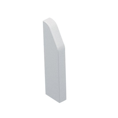Marshall-Tufflex Sovereign Plus 75mm x 20mm PVC-U 3 Compartment Skirting Left End Cap White (Pack of 5)