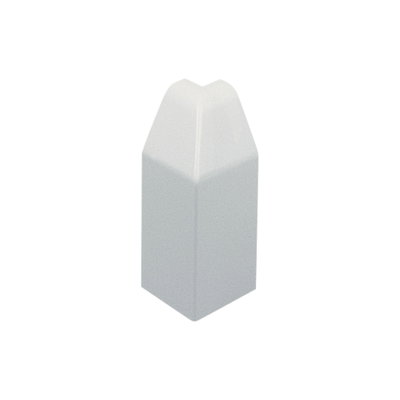 Marshall-Tufflex Sovereign Plus 75mm x 20mm PVC-U 3 Compartment Skirting External Bend White (Pack of 10)