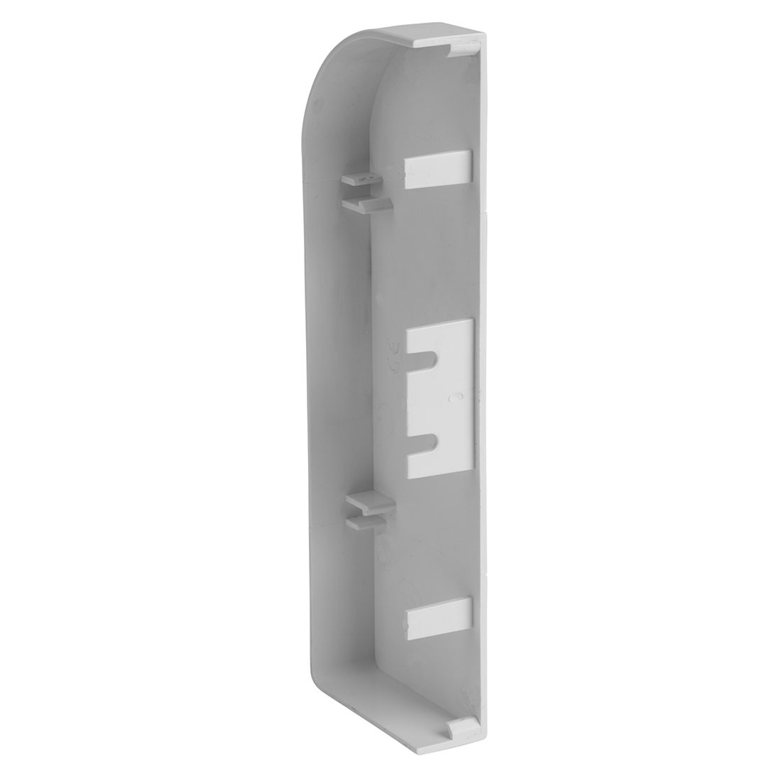 Marshall-Tufflex Sterling Curve 167mm x 50mm PVC-U 3 Compartment Skirting (Profile 2) Left End Cap White (Pack of 2)