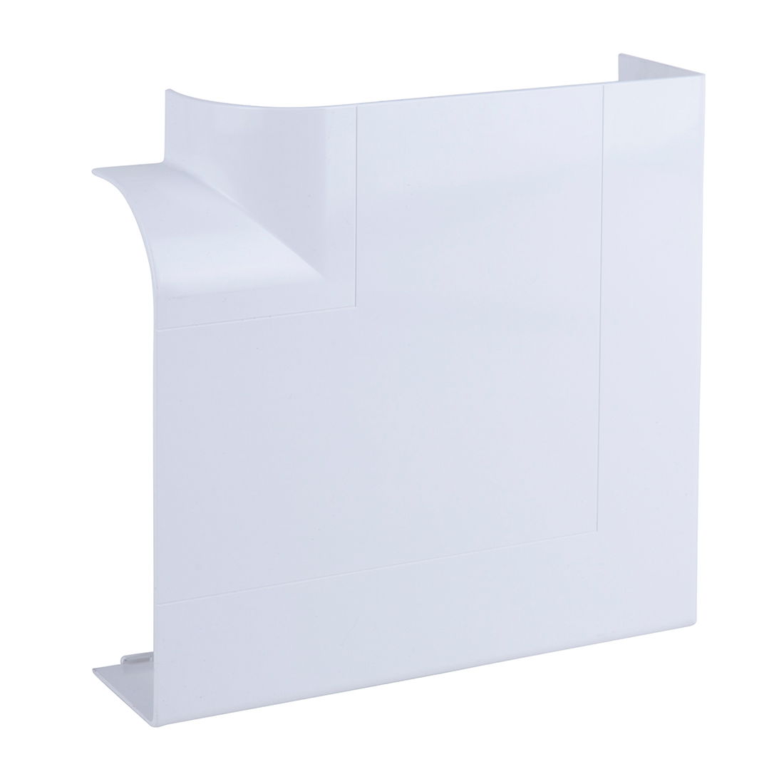 Marshall-Tufflex Sterling Curve 167mm x 50mm PVC-U 3 Compartment Skirting (Profile 2) Flat Angle Up Cover White