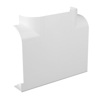 Marshall-Tufflex Sterling Curve 167mm x 50mm PVC-U 3 Compartment Skirting (Profile 2) Flat Tee Up Cover White