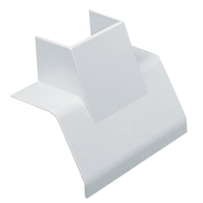 Marshall-Tufflex PVC-U Angled Mini Trunking Adaptor 38x25mm (MMT4) White (Pack of 5)