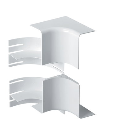 Marshall-Tufflex Twin Plus 210mm x 57mm PVC-U 2 Compartment Trunking Internal Bend Assembly White