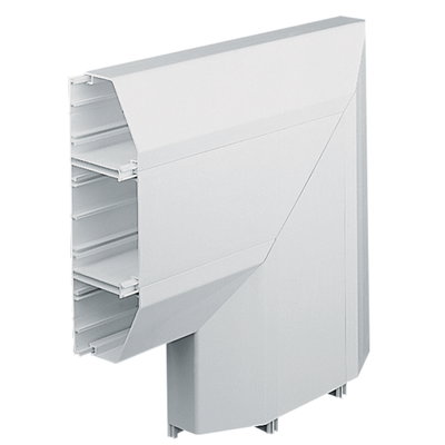 Marshall-Tufflex XL 201 220mm x 65mm PVC-U 3 Compartment Dado Flat Angle White