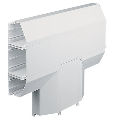 Marshall-Tufflex XL 201 220mm x 65mm PVC-U 3 Compartment Dado Flat Tee White