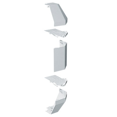 Marshall-Tufflex XL 201 220mm x 65mm PVC-U 3 Compartment Dado External Bend White (Pack of 5)