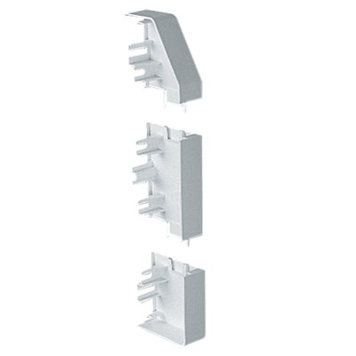 Marshall-Tufflex XL 202 220mm x 65mm PVC-U 3 Compartment Skirting Left End Cap White (Pack of 5)