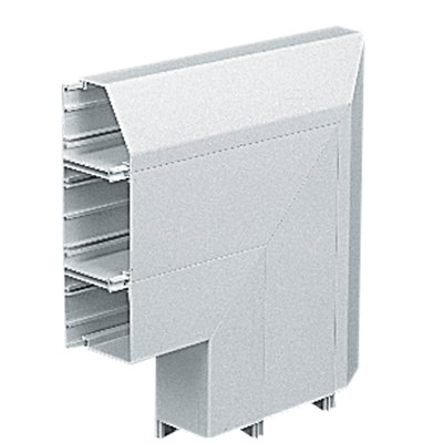 Marshall-Tufflex XL 201 220mm x 65mm PVC-U 3 Compartment Skirting Flat Angle Down White