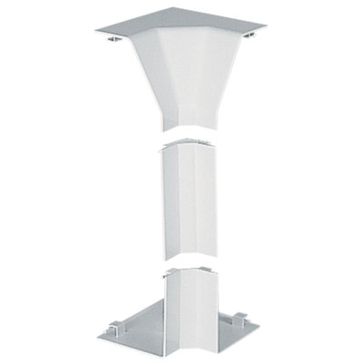 Marshall-Tufflex XL 202 220mm x 65mm PVC-U 3 Compartment Skirting Internal Bend White (Pack of 5)