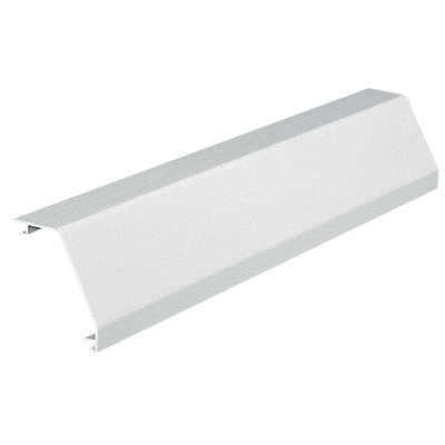 Marshall-Tufflex XL 201/202 220mm x 65mm x 3m PVC-U 3 Compartment Dado & Skirting Angled Cover White (Pack of 8)