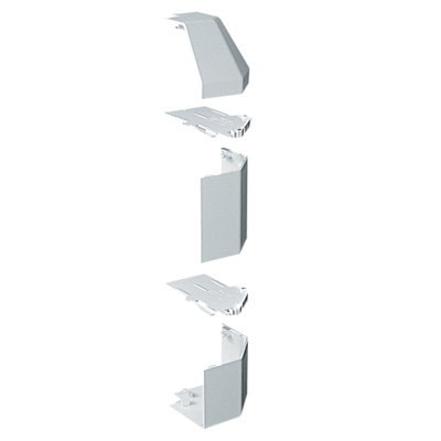 Marshall-Tufflex XL 202 220mm x 65mm PVC-U 3 Compartment Skirting External Bend White (Pack of 5)