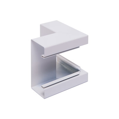Marshall-Tufflex System 130 130mm x 63mm Steel Trunking External Bend Base White
