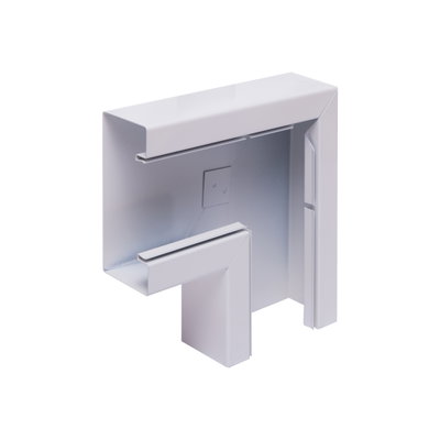 Marshall-Tufflex System 130 130mm x 63mm Steel Trunking Flat Angle Base White