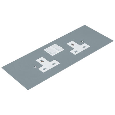 Marshall-Tufflex 3 Compartment 13A 2 Gang Switched Socket Clean Earth
